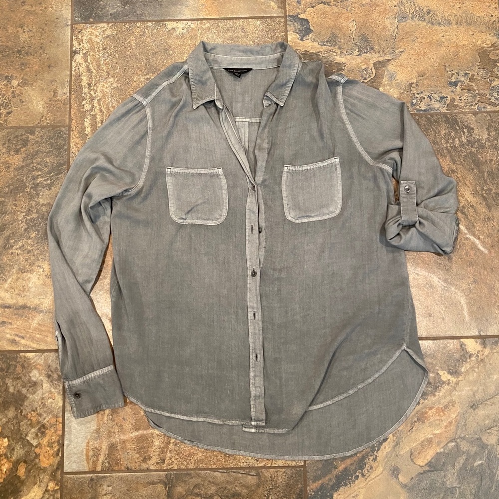 Collared Button Down Blouse